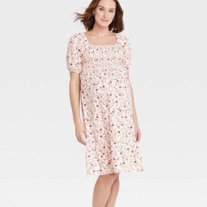 Maternity SMALL - Isabel Maternity Floral Smocked Dress - NEW